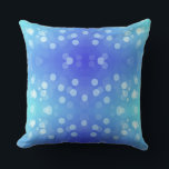 A square pillow with a gradient design from blue  kissen<br><div class="desc">A square pillow with a gradient design from blue to teal. It features a pattern of overlapping,  translucent white circles,  creating a tranquil and dreamy effect.</div>