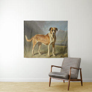 A St Bernard Dog Wandteppich