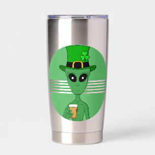 A St. Patrick's Alien Thermobecher