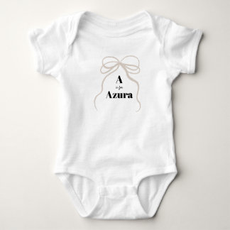 A steht für Azura Name Outfit Baby Bow Modern Clas Strampler