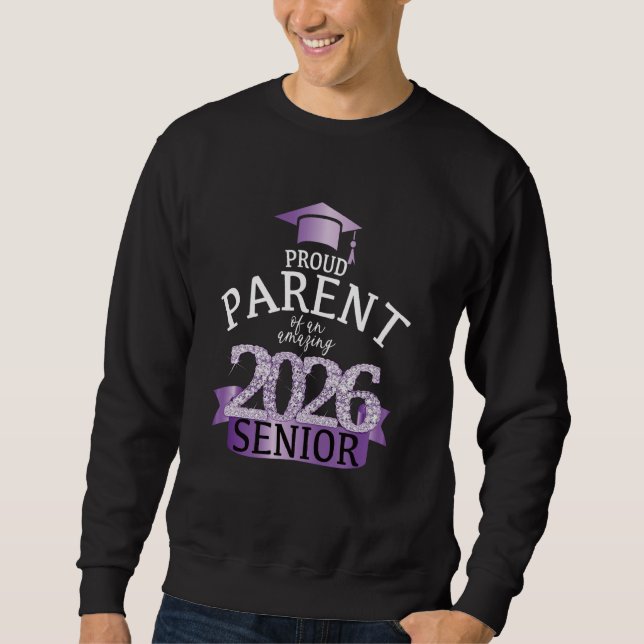 A Stolz 2026 Senior Parent I Elegant Lila Celebr Sweatshirt (Vorderseite)