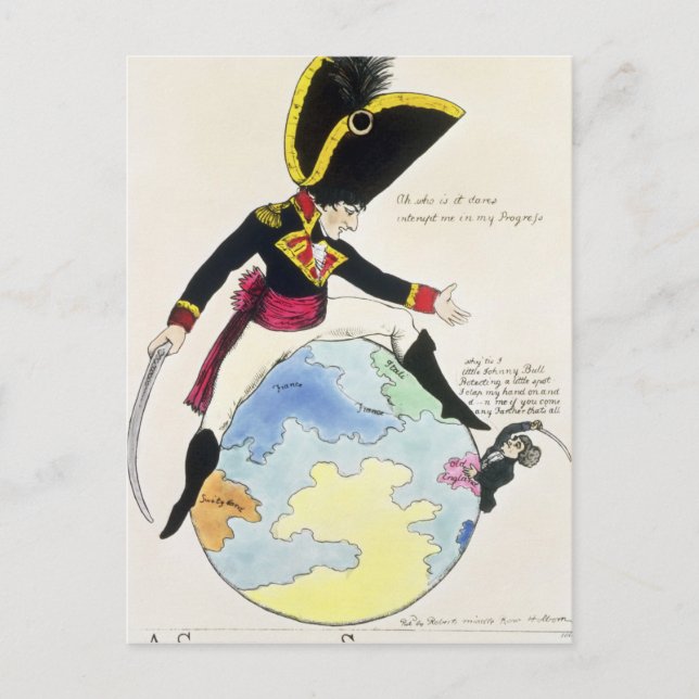 A Stoppage to a Stride over the Globe, 1803 Postkarte (Vorderseite)