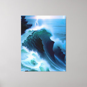 A storm by the sea AI image Leinwanddruck