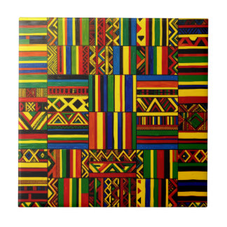 A stylized interpretation of "Kente" print Fliese
