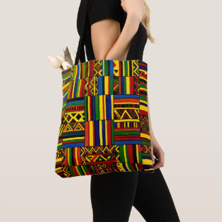 A stylized interpretation of "Kente" print Tasche