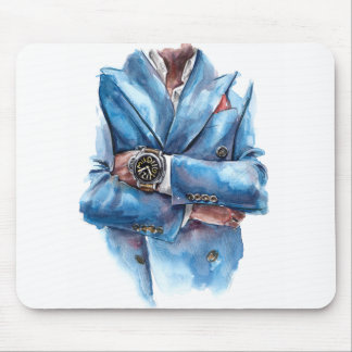 A suit and a watch mousepad