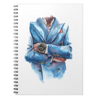 A suit and a watch notizblock