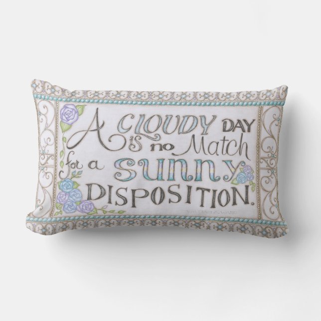 A Sunny Disposition Throw Pillow Lendenkissen (Vorderseite)