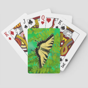 A Swallowtail Butterfly Landing Spielkarten
