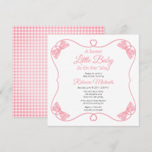 A Sweet Little Baby Pink Bows Girl Baby Shower