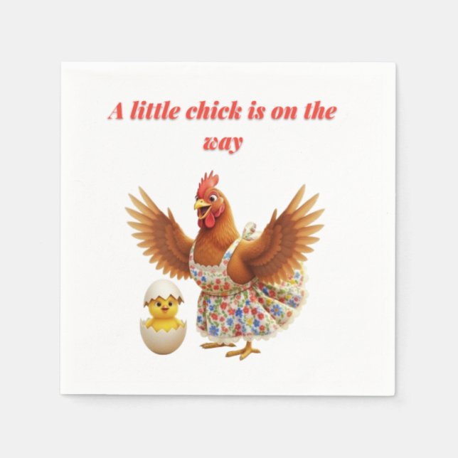 A Sweet Little chick is On The Way baby shower Serviette (Vorderseite)