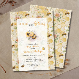 A Sweet Little Honey Honeycomb Bee Baby Shower Einladung