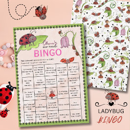 A Sweet Little Lady Ladybug  Find the GUEST BINGO  Einladung