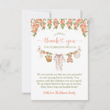 A Sweet Little Peach Clothesline Baby Shower