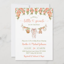 A Sweet Little Peach Clothesline Baby Shower