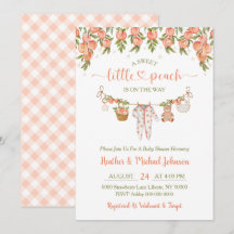 A Sweet Little Peach Clothesline Baby Shower