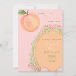 A Sweet Little Peach Is On The Way - Baby Shower Einladung