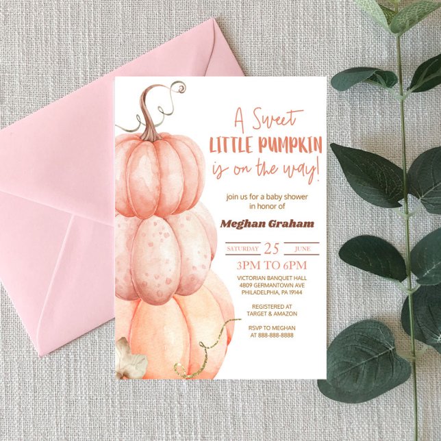 A Sweet Little Pumpkin Is On The Way! Baby Shower Einladung (Von Creator hochgeladen)