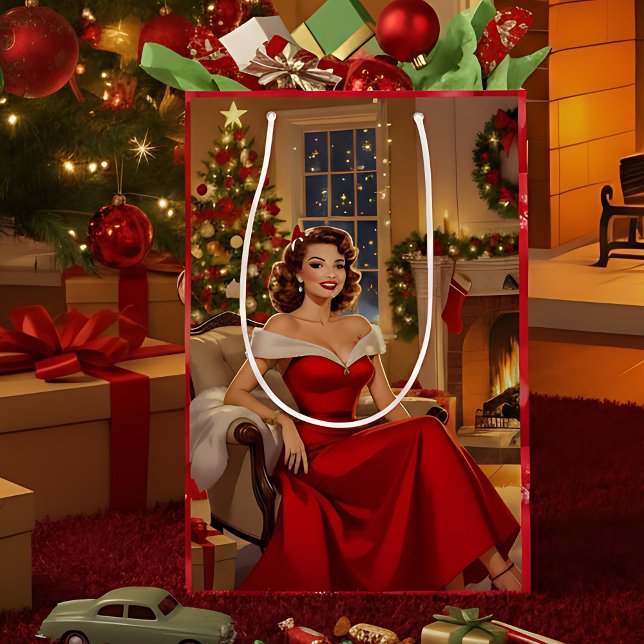 A Sweet Vintage Christmas  Mittlere Geschenktüte (Von Creator hochgeladen)