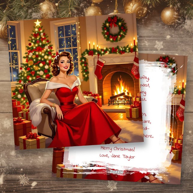 A Sweet Vintage Christmas Personalized Feiertagskarte (Von Creator hochgeladen)