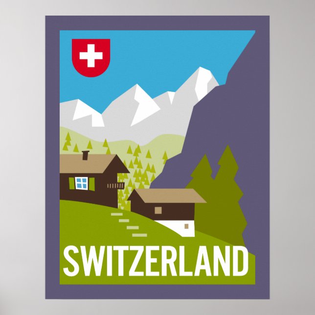 A Switzerland Reiseplakat Poster (Vorne)