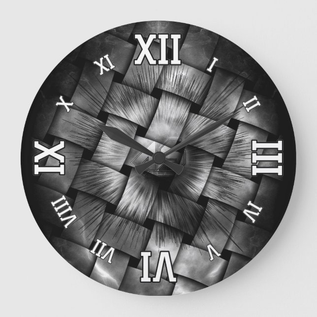 A-synchrone Ätherische Wolken Große Wanduhr (Vorderseite)