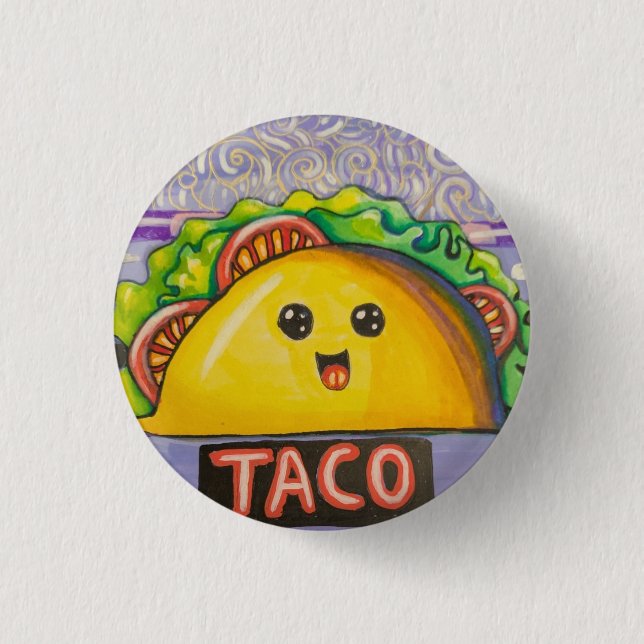 A Taco Kawaii Button (Vorderseite)