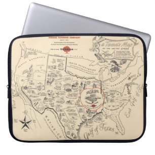 A Texan's Map of the United Staaten (of Texas) Laptopschutzhülle