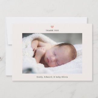 A Thankful Heart Baby Shower Photo Dankeskarte