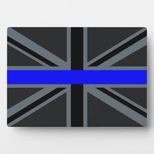 A Thin Blue Line Union Jack Fotoplatte