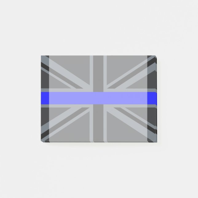 A Thin Blue Line Union Jack Post-it Klebezettel (Vorderseite)