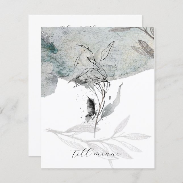 A thoughtfully designed sympathy card (Vorne/Hinten)