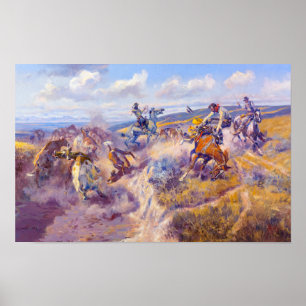 A Tight Dally und Loose Latigo von C. M. Russell Poster