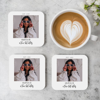 A Tini Bit Ältere Martini Themed Foto Gastgeschenk Getränkeuntersetzer