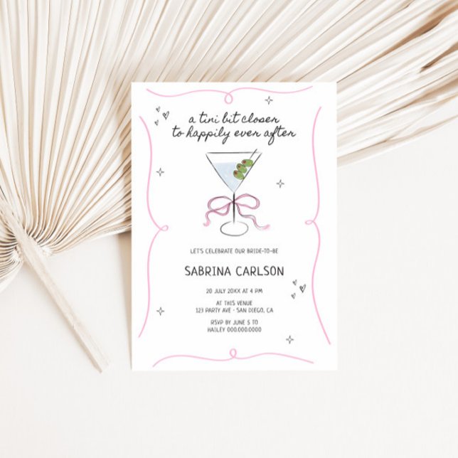 A Tini Bit Closer Bridal Shower Invitation Einladung (Von Creator hochgeladen)