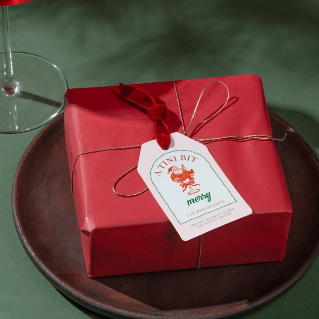 A Tini Bit Merry Christmas Santa Claus Geschenkanhänger (Von Creator hochgeladen)