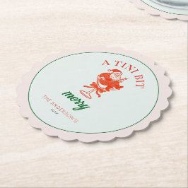 A Tini Bit Merry Christmas Santa Claus Untersetzer