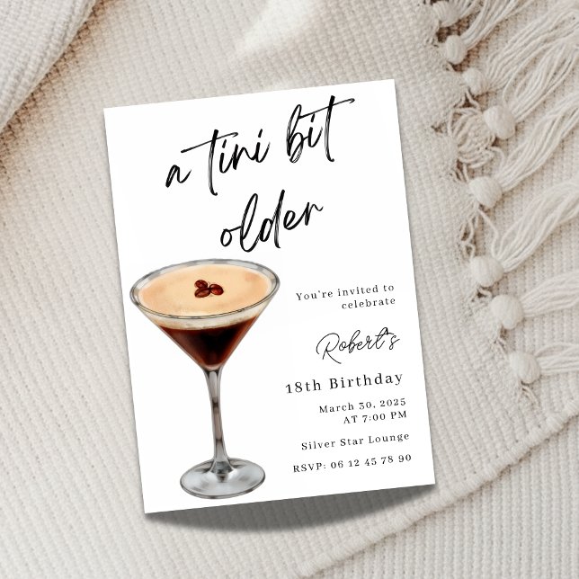 A Tini Bit Older 18th Birthday Invitation (Créateur téléchargé)