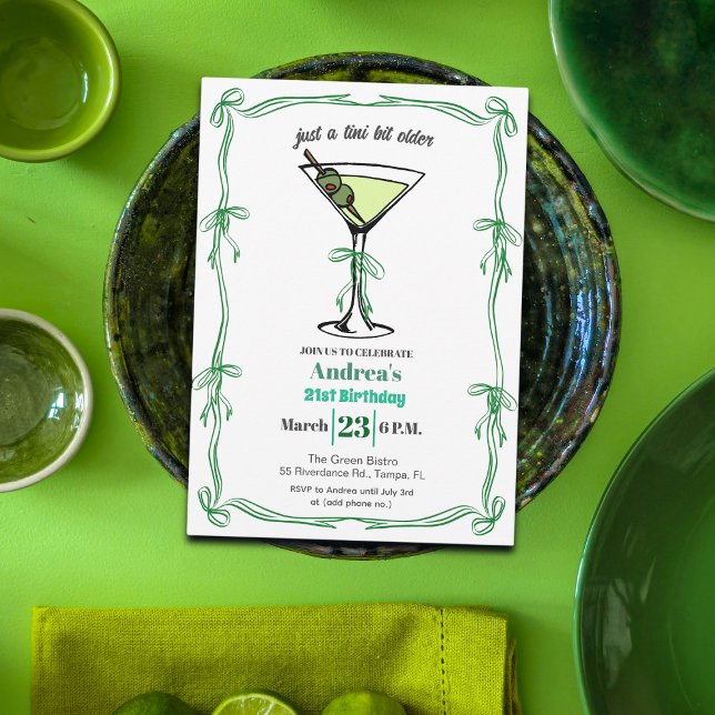 A Tini Bit Older 21st Birthday Party Einladung (Von Creator hochgeladen)