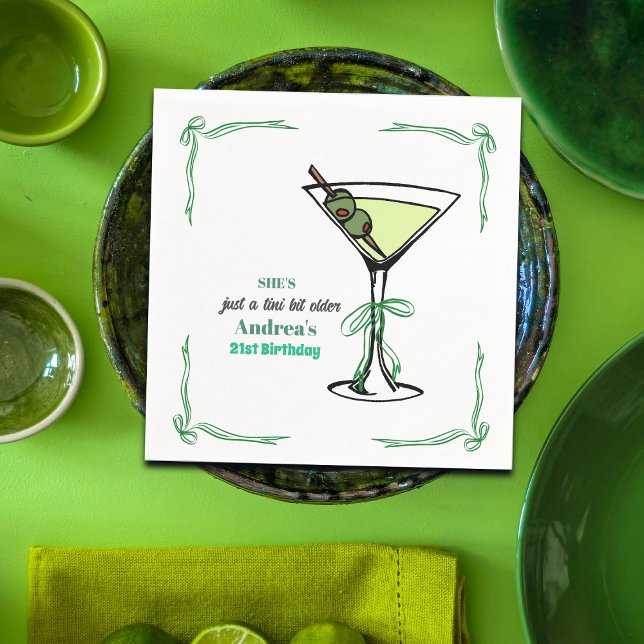 A Tini Bit Older 21st Birthday Party Serviette (Von Creator hochgeladen)