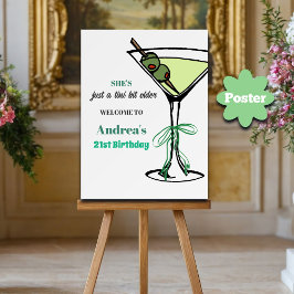 A Tini Bit Older 21st Birthday Party Welcome Poster