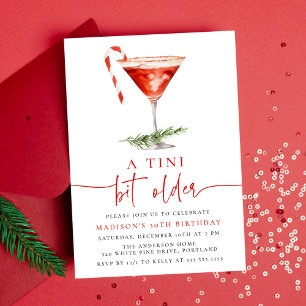 A Tini Bit Older Candy Cane Martini Geburtstagspar Einladung