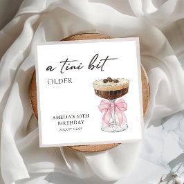 A Tini Bit Older Chic Martini Geburtstagsparty Serviette