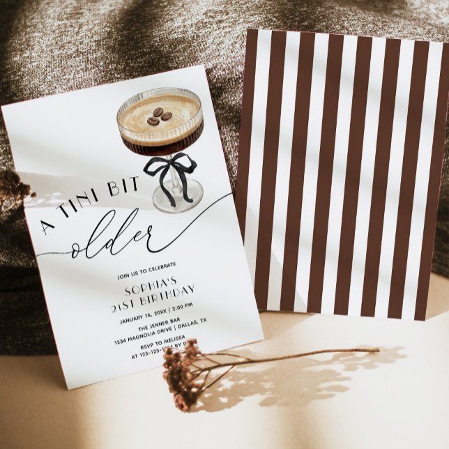 A Tini Bit Older Espresso Martini 21st Birthday Einladung (Von Creator hochgeladen)