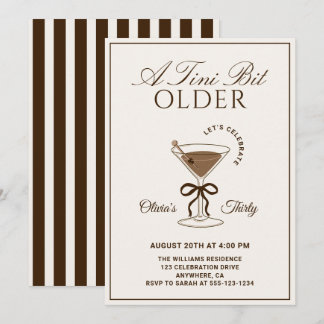 A Tini Bit Older Espresso Martini 30th Birthday Einladung