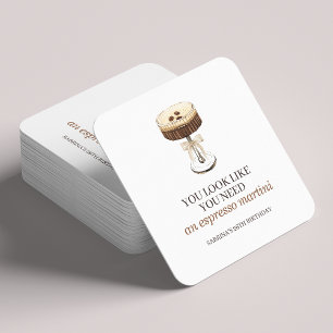 A Tini Bit Older Espresso Martini Gastgeschenk Rechteckiger Pappuntersetzer