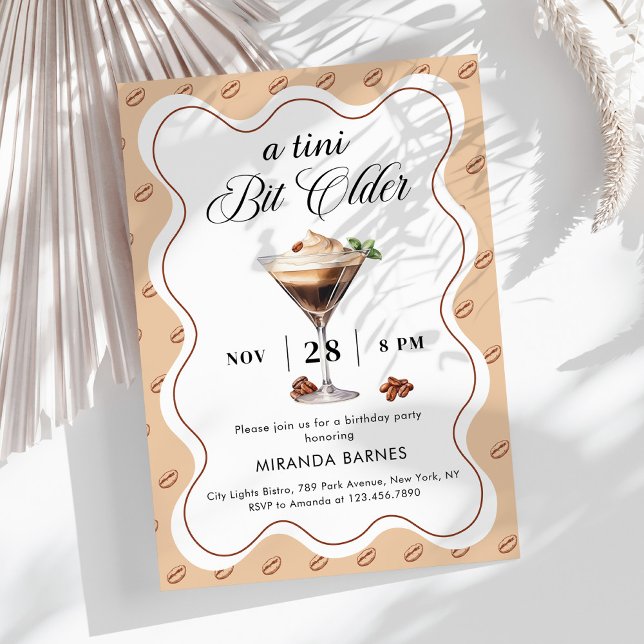 A Tini Bit Older Espresso Martini Geburtstag Einladung (Von Creator hochgeladen)