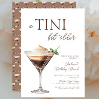 A Tini Bit Older Espresso Martini Geburtstag Einladung