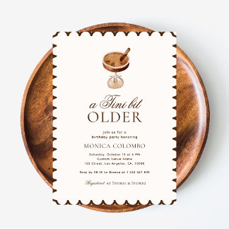A Tini Bit Older Espresso Martini Geburtstagsparty Einladung
