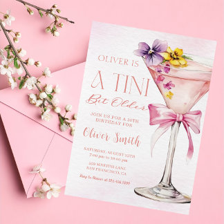 A Tini Bit Older Martini 30th Birthday Party Einladung